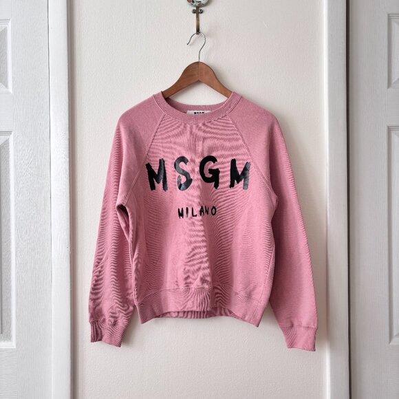 MSGM Milano Logo Sweatshirt in Pink - Picture 2 of 7